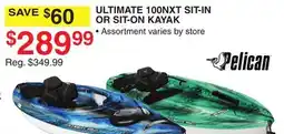 Dunham's Sports PELICAN ULTIMATE 100NXT SIT-IN OR SIT-ON KAYAK offer