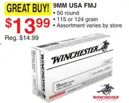 Dunham's Sports WINCHESTER 9MM USA FMJ offer