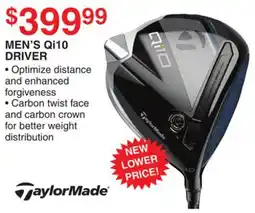 Dunham's Sports TAYLOR MADE MEN'S QI10 DRIVER offer