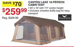 Dunham's Sports CANYON LAKE 10-PERSON CABIN TENT offer