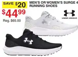 Dunham's Sports UNDER ARMOUR MEN'S OR WOMEN'S SURGE 4 RUNNING SHOES offer