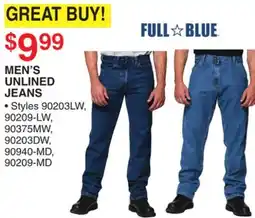 Dunham's Sports FULL BLUE MEN'S UNLINE JEANS offer