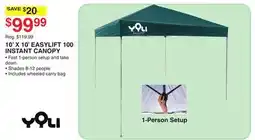 Dunham's Sports YOLI 10' X 10' EASYLIFT 100 INSTANT CANOPY offer