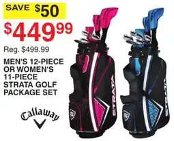Dunham's Sports CALLAWAY MEN'S 12-PIECE OR WOMEN'S 11-PIECE STRATA GOLF PACKAGE SET offer