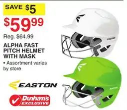 Dunham's Sports EASTON ALPHA FAST PITCH HELMET WITH MASK offer