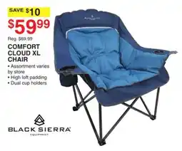 Dunham's Sports BLACK SIERRA COMFORT CLOUD XL CHAIR offer