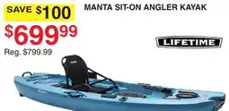 Dunham's Sports LIFETIME MANTA SIT-ON ANGLER KAYAK offer