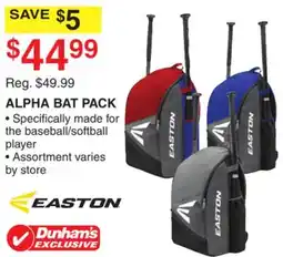 Dunham's Sports EASTON ALPHA BAT PACK offer