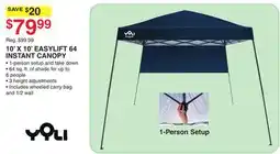 Dunham's Sports 10' X 10' EASYLIFT 64 INSTANT CANOPY offer