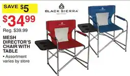 Dunham's Sports MESH DIRECTOR'S CHAIR WITH TABLE offer
