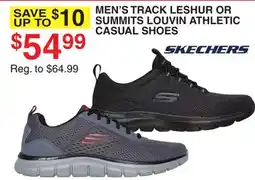Dunham's Sports SKECHERS MEN'S TRACK LESHUR OR SUMMIT LOUVIN ATHLETIC CASUAL SHOES offer