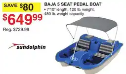 Dunham's Sports SUNDOLPHIN BAJA 5 SEAT PEDAL BOAT offer
