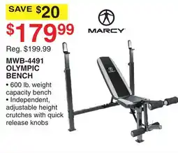 Dunham's Sports MARCY MBW-4491 OLYMPIC BENCH offer