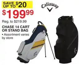 Dunham's Sports CALLAWAY CHASE 14 CART OR STAND BAG offer