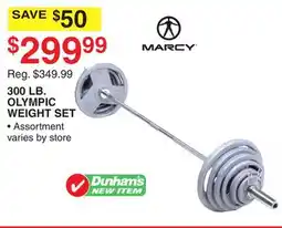 Dunham's Sports MARCY 300 LB. OLYMPIC WEIGHT SET offer