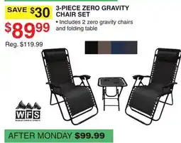 Dunham's Sports WFS 3-PIECE ZERO GRAVITY CHAIR SET offer