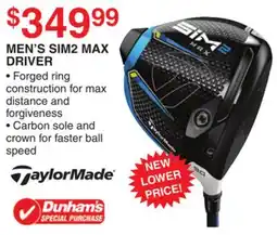 Dunham's Sports MEN'S SIM2 MAX DRIVER offer