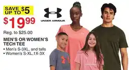 Dunham's Sports UNDER ARMOUR MEN'S OR WOMEN'S TECH TEE offer