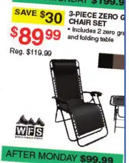 Dunham's Sports 3-PIECE ZERO G CHAIR SET offer