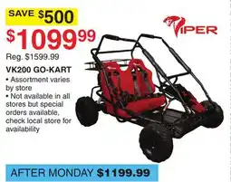 Dunham's Sports VIPER VK200 GO-KART offer