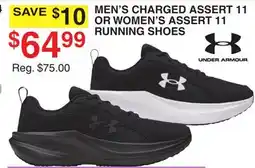 Dunham's Sports MEN'S CHARGED ASSERT 11 OR WOMEN'S ASSERT 11 RUNNING SHOES offer