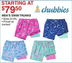 Dunham's Sports CHUBBIES MEN'S SWIM TRUNKS offer