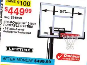 Dunham's Sports SFS POWER 54 91002 PORTABLE SYSTEM offer
