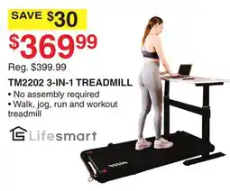 Dunham's Sports LIFESMART TM2202 3-IN-1 TREADMILL offer