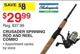 Dunham's Sports CRUSADER SPINNING ROD AND REEL COMBO offer