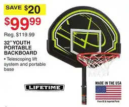 Dunham's Sports LIFETIME 32 YOUTH PORTABLE BACKBOARD offer