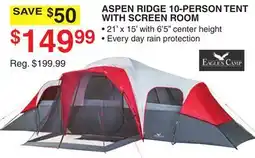 Dunham's Sports ASPEN RIDGE 10-PERSON TENT WITH SCREEN ROOM offer