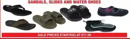 Dunham's Sports SANDALS, SLIDES AND WATER SHOES offer