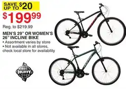 Dunham's Sports MEN'S 29 OR WOMEN'S 26 INCLINE BIKE offer