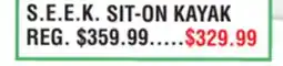 Dunham's Sports S.E.E.K. SIT-ON KAYAK offer