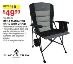 Dunham's Sports BLACK SIERRA MESA MAMMOTH HARD ARM CHAIR offer