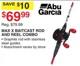 Dunham's Sports ABU GARCIA MAX X BAITCAST ROD AND REEL COMBO offer