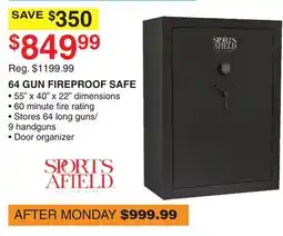 Dunham's Sports 64 GUN FIREPROOF SAFE offer