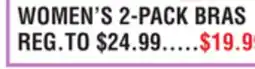 Dunham's Sports WOMEN'S 2-PACK BRAS offer