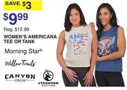 Dunham's Sports WOMEN'S AMERICANA TEE OR TANK offer