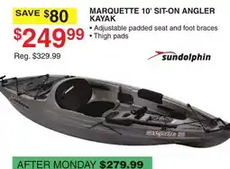 Dunham's Sports MARQUETTE 10' SIT-ON ANGLER KAYAK offer