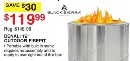 Dunham's Sports BLACK SIERRA DENALI 19 OUTDOOR FIREPIT offer