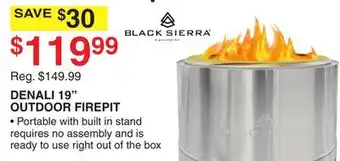 Dunham's Sports BLACK SIERRA DENALI 19 OUTDOOR FIREPIT offer
