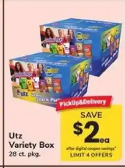 Safeway Utz Variety Box offer