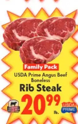 Marino's Supermarket USDA Prime Angus Beef Boneless Rib Steak offer