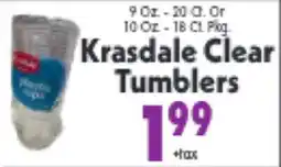 Marino's Supermarket Krasdale Clear Tumblers offer