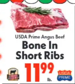 Marino's Supermarket USDA Prime Angus Beef Bone In Short Ribs offer