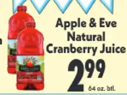 Marino's Supermarket Apple & Eve Natural Cranberry Juice offer