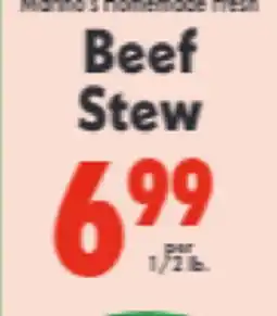 Marino's Supermarket Beef Stew offer