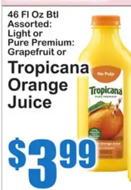 SuperFresh 46 Fl Oz Btl Assorted: Light or Pure Premium: Grapefruit or Tropicana Orange Juice offer