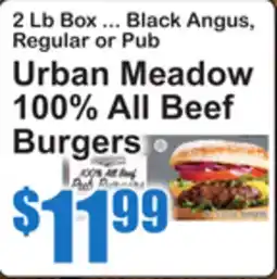 SuperFresh Urban Meadow 100% All Beef Burgers offer